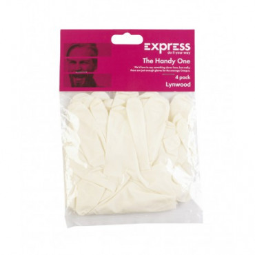 EXPRESS LATEX GLOVES latexové ochranné rukavice 4páry